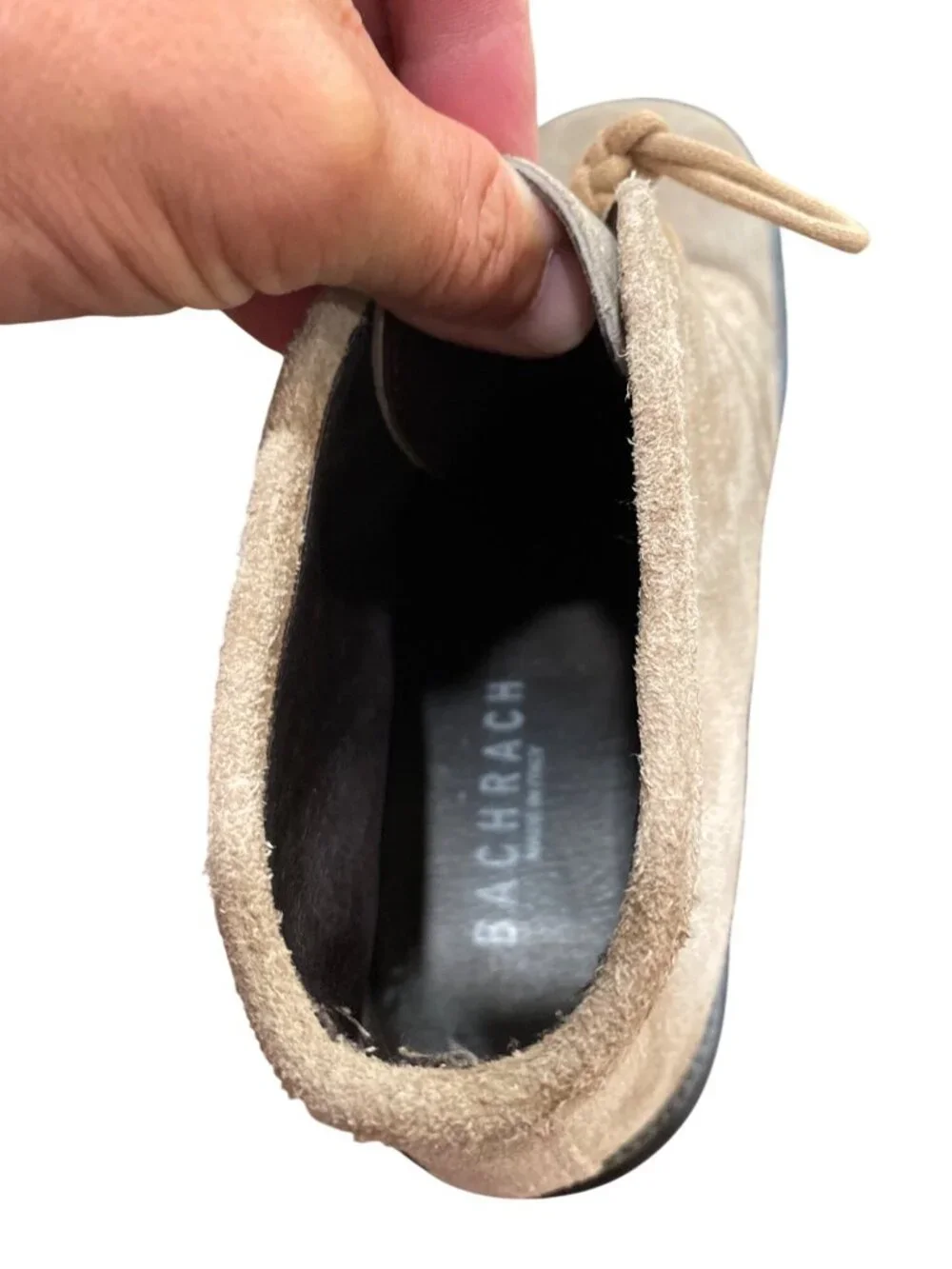 BachRach Mens beige leather suede chukka ankle boots sz 8.5 SKU 10-476